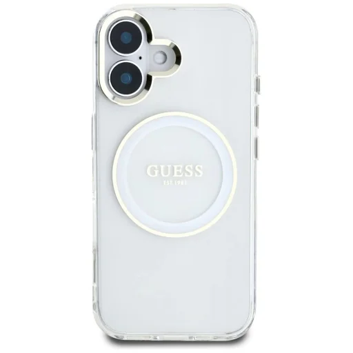  iPhone 16 Guess IML Metal Colored Circle Classic Logo MagSafe tok - fehér - 3