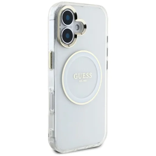  iPhone 16 Guess IML Metal Colored Circle Classic Logo MagSafe tok - fehér - 4