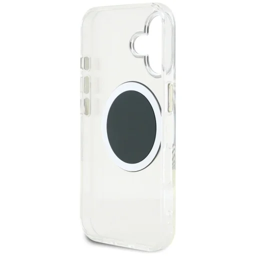 iPhone 16 fekete Guess IML Metal Colored Circle Classic Logo MagSafe tok - 7