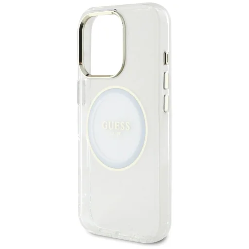  iPhone 16 Pro fehér Guess IML Metal Colored Circle Classic Logo MagSafe tok - 6