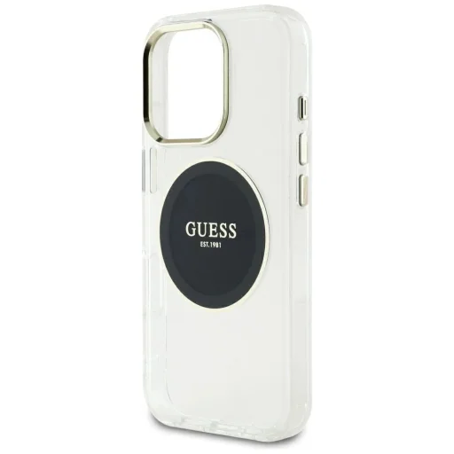  iPhone 16 Pro Max Fekete Guess IML Metal Colored Circle Classic Logo MagSafe tok - 6