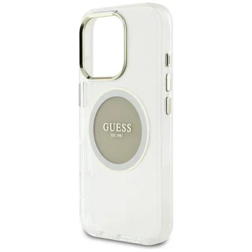  iPhone 16 Pro Max Szürke Guess IML Metal Színes Kör Classic Logo MagSafe tok - 6