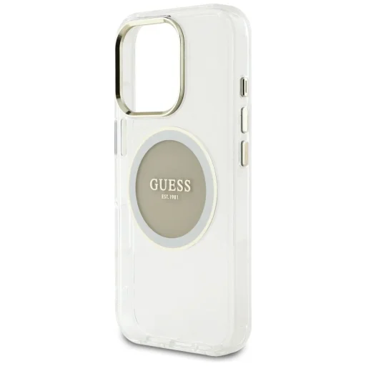  iPhone 16 Pro Szürke Guess IML Fém Színes Kör Classic Logo MagSafe tok - 6