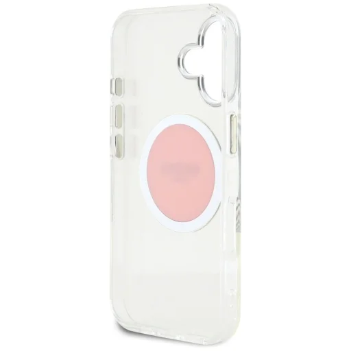  iPhone 16 Rózsaszín Guess IML Metal Colored Circle Classic Logo MagSafe tok - 7