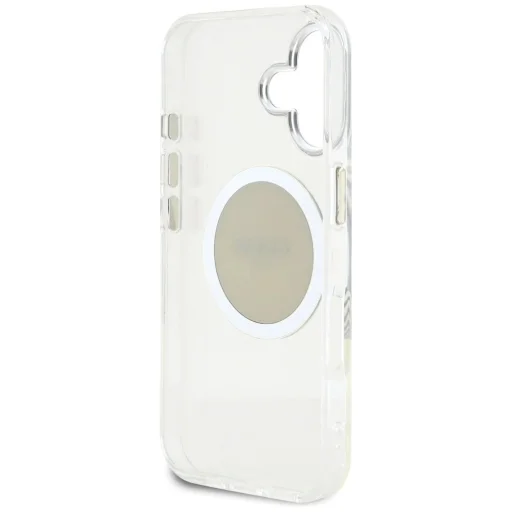  iPhone 16 Szürke Guess IML Metal Colored Circle Classic Logo MagSafe tok - 7
