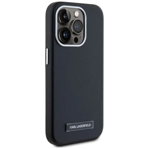  iPhone 15 Pro Max Fekete Karl Lagerfeld FW Metal Plate MagSafe tok - 4