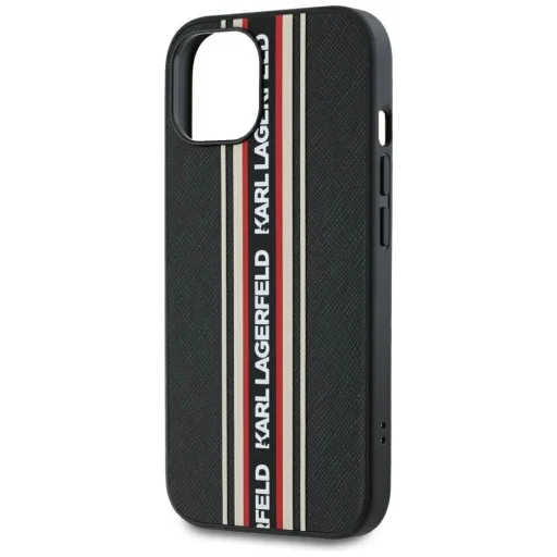  iPhone 15 Piros Karl Lagerfeld Saffiano Athleisure Stripes Cord tok - 5