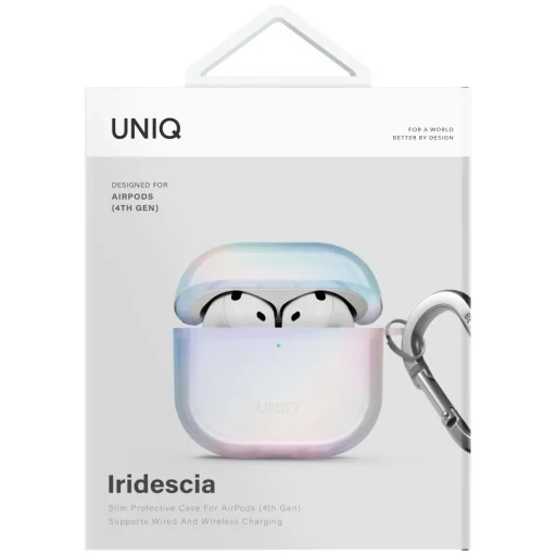 Uniq Iridescia tok AirPods 4 Hang tok - holo fehér - 4