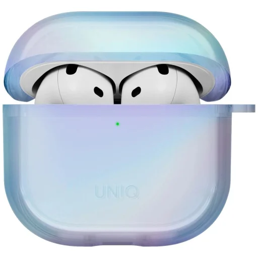 Uniq Iridescia hang tok AirPods 4-hez - holo kék tok - 2
