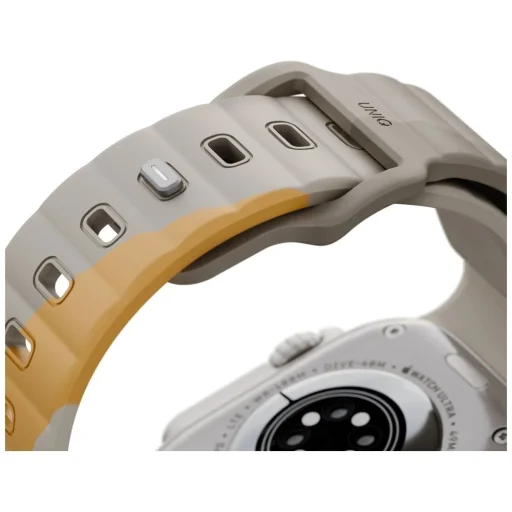 Uniq Stride De Rubber szíj Apple Watch 44 / 45 / 46 / 49 mm - Bézs - 3
