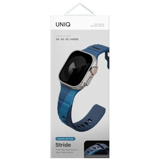 Uniq Stride De Rubber szíj Apple Watch 44 / 45 / 46 / 49 mm - Kék - 4