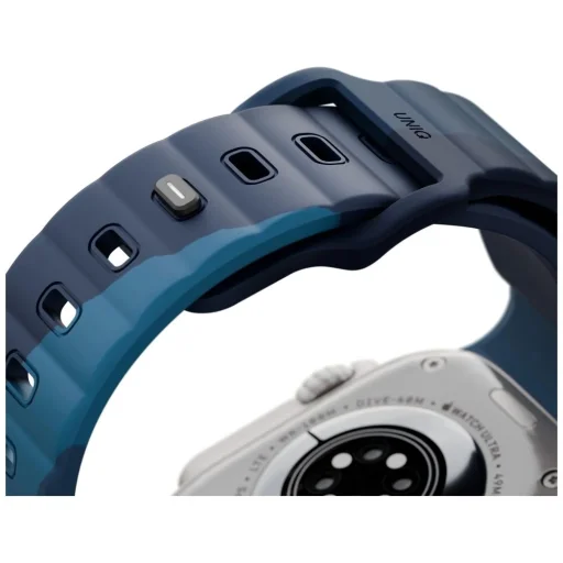 Uniq Stride De Rubber szíj Apple Watch 44 / 45 / 46 / 49 mm - Kék - 2
