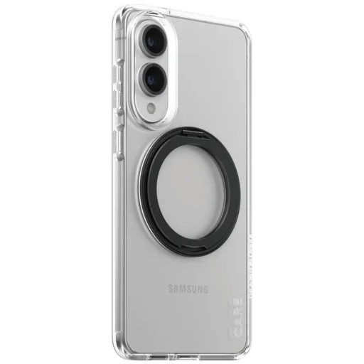 CARE by PanzerGlass Feature Fekete kitámasztós & QI Tok Samsung Galaxy S25 Edge - Átlátszó tok - 2