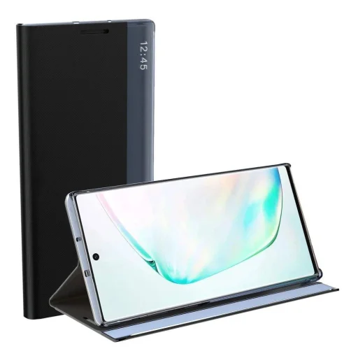 Új Sleep Case tok állvány funkcióval és fliptokkal a Poco M4 Pro 5G-hez fekete tok - 6