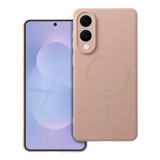 SILICONE MAG COVER tok MagSafe kompatibilitással SAMSUNG S25 Edge rózsaszín