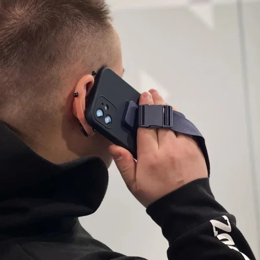 Szilikon fliptok kötélpánttal Samsung Galaxy A73 Pink tok - 17