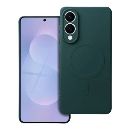 SILICONE MAG COVER tok kompatibilis MagSafe-hez SAMSUNG S25 Edge sötétzöld - 1