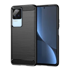 Xiaomi Poco F4 5G fliptok Carbon Case fekete