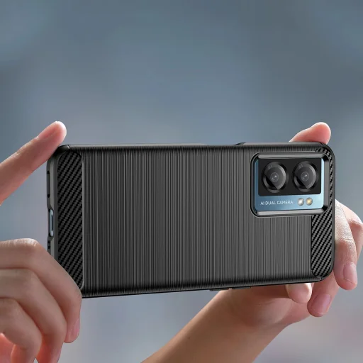 Xiaomi Poco F4 5G fliptok Carbon Case fekete - 12