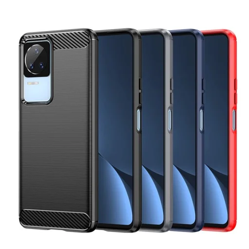 Xiaomi Poco F4 5G fliptok Carbon Case fekete - 9