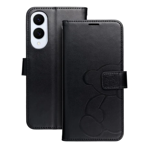 MEZZO fliptok Samsung Galaxy S25 Edge-hez, fekete maci mintás tok - 1