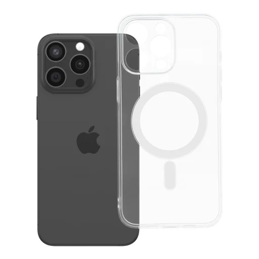 Priehľadný obal 2 mm pre IPHONE 15 Pro Max kompatibilný s MagSafe (ochrana kamery) priehľadný obal - 3