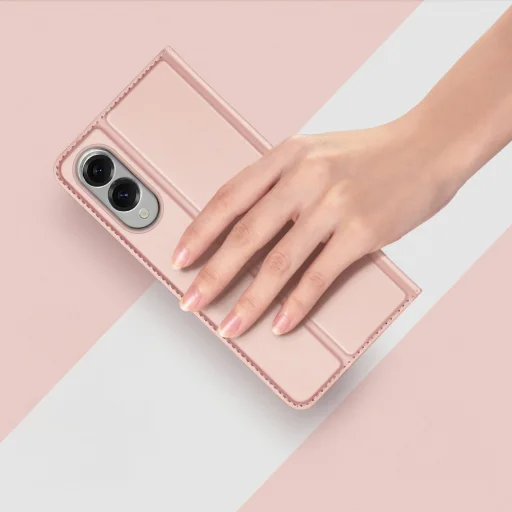  Samsung Galaxy S25 Edge rózsaszín DUX DUCIS SKIN PRO tárca tok - 3