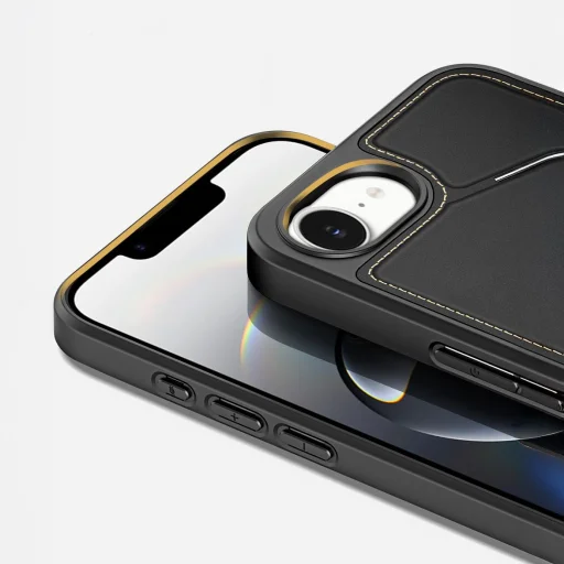  iPhone 16e fekete DUX DUCIS Rafi II MAG állvánnyal kompatibilis MagSafe tok - 3