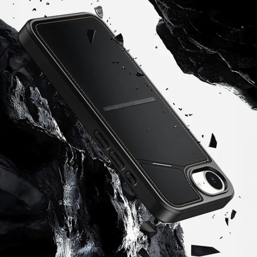  iPhone 16e fekete DUX DUCIS Rafi II MAG állvánnyal kompatibilis MagSafe tok - 4