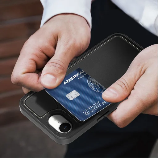  iPhone 16e fekete DUX DUCIS Rafi II MAG állvánnyal kompatibilis MagSafe tok - 8