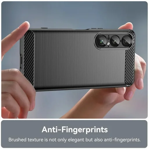  Techsuit - Karbon Szilikon - Sony Xperia 1 VII - Fekete tok - 5