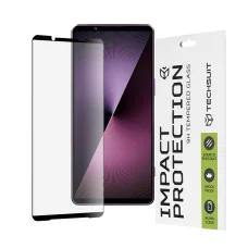  Techsuit - 111D Teljes Borítású / Teljesen Ragasztott Üveg - Sony Xperia 1 VII - Fekete üvegfólia