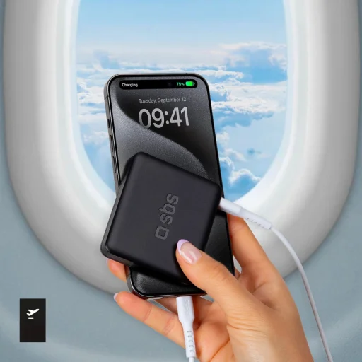 Powerbank SBS NanoTube 5000 mAh Nagy Sűrűségű - fekete - 12