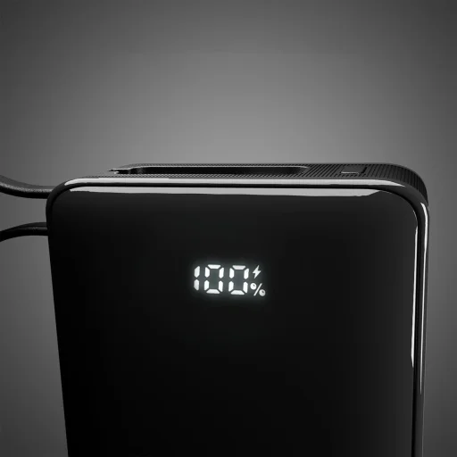 Powerbank SBS 20000 mAh 20W beépített USB-C kábellel és digitális kijelzővel - fekete - 8