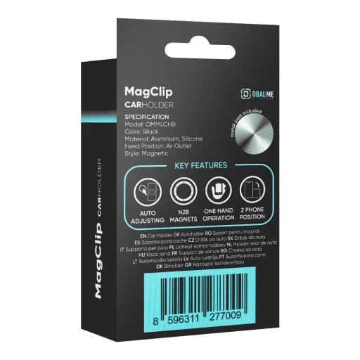  OBAL:ME MagClip fekete mágneses autós telefontartó - 6