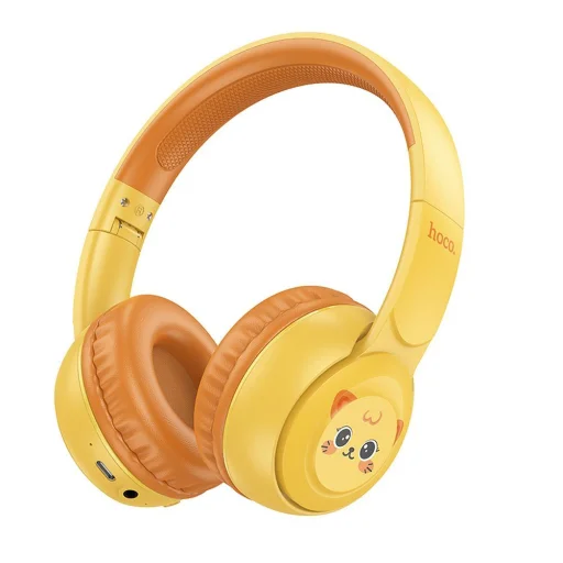 HOCO vezeték nélküli Bluetooth fejhallgatók gyerekeknek W60 nap sárga - 1