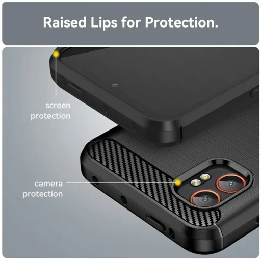  Techsuit - Szénszilikon - Samsung Galaxy Xcover7 Pro - Fekete tok - 2