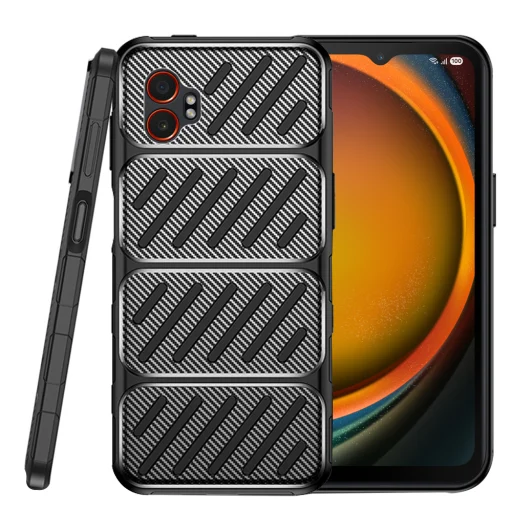  Techsuit - Szénszál - Samsung Galaxy Xcover7 Pro - Fekete tok - 1
