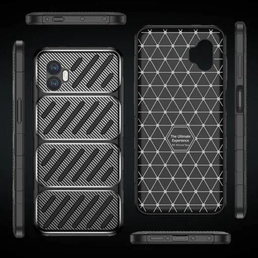  Techsuit - Szénszál - Samsung Galaxy Xcover7 Pro - Fekete tok - 2