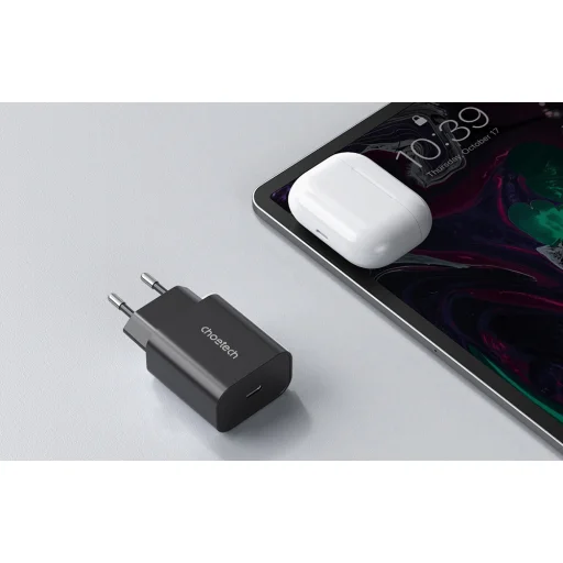 Hálózati töltő Choetech Q5004 EU USB-C, 20W (fekete) - 4