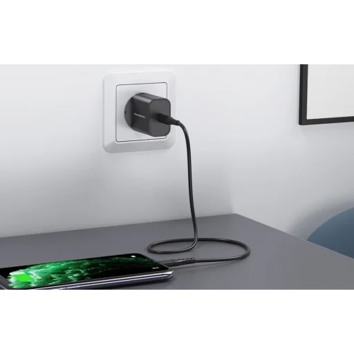 Hálózati töltő Choetech Q5004 EU USB-C, 20W (fekete) - 5