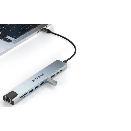 Docking Station Blitzwolf BW-TH5 10in1 USB-C (ezüst) - 5