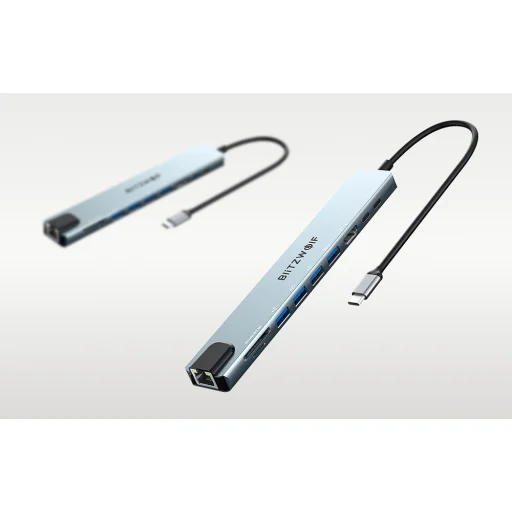 Docking Station Blitzwolf BW-TH5 10in1 USB-C (ezüst) - 6