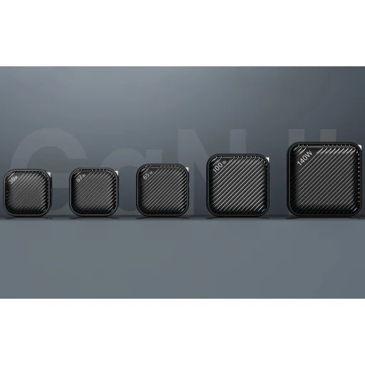 Hálózati töltő INVZI GanHub 3x USB-C, 140W, EU/UK/AU/US (fekete) - 5