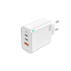 JELLICO fali töltő C79 GaN PD 65W 2xUSB-C + 1xUSB QC3.0 Fehér