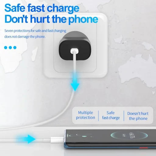 JELLICO hálózati töltő C35 PD 25W 1xUSB-C fekete - 3