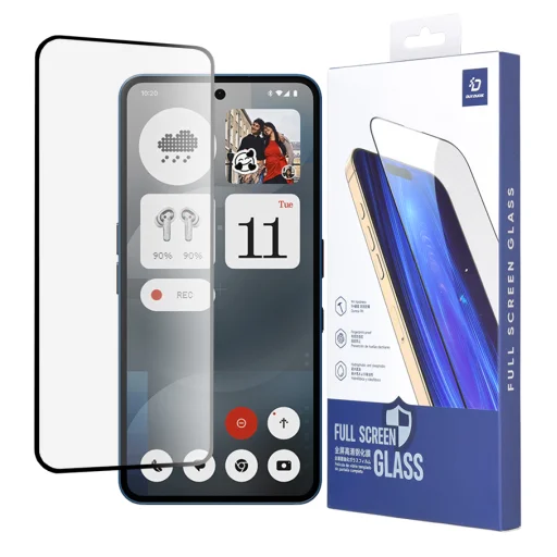  Nothing Phone (3a) / (3a) Pro Fekete Dux Ducis Edzett Üveg üvegfólia - 1