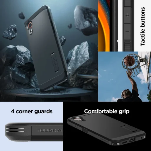  Galaxy Xcover 7 Pro Fekete Spigen Tough Armor tok - 11