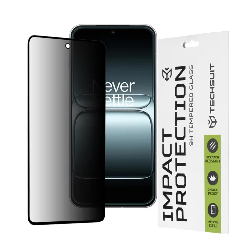  Techsuit - 111D Privacy Teljes Ragasztás - OnePlus 13T - Fekete üvegfólia - 1