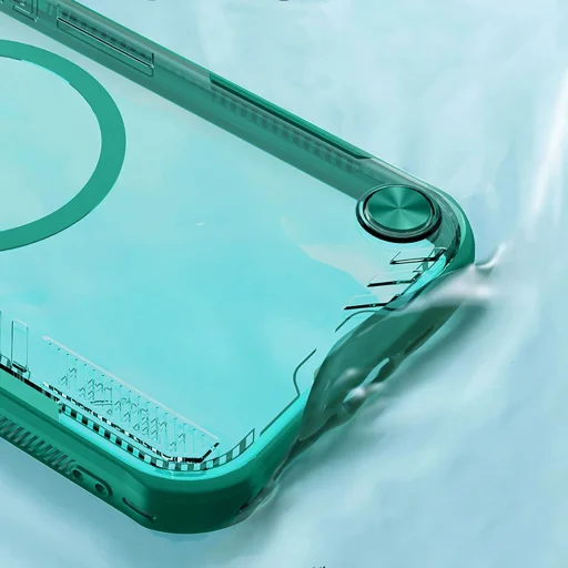 Nillkin Iceblade Prop mágneses tok kamerafedéllel és állvánnyal iPhone 16e-hez - Zöld tok - 6